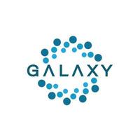 galaxia creativa y abstracta para el sistema solar y el diseño del logotipo del universo vectorial editable vector