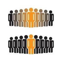 People, leader, group, community icon isolated vector illustration.