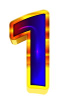 3d lucido pendenza numero png