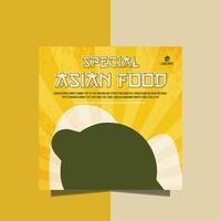 asian food menu flyer restaurant menu special flyer vector