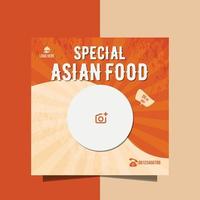 especial asiático comida menú volantes vector