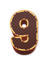 3d marron nombre png