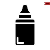 bottle milk glyph icon vector