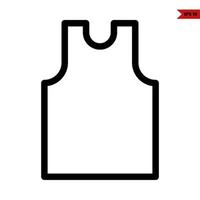 undershirt line icon vector