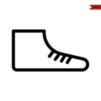 icono de línea de zapatos vector