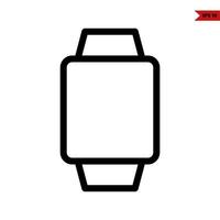 digital watch line icon vector