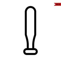 stick baseball line icon vector