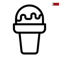 ice cream line icon vector