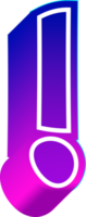 3d gradient color symbol png