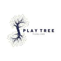 Tree Logo Design, Playground Vector, Education Tree Icon vector