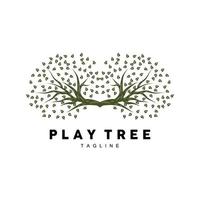 Tree Logo Design, Playground Vector, Education Tree Icon vector