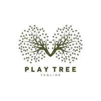 Tree Logo Design, Playground Vector, Education Tree Icon vector