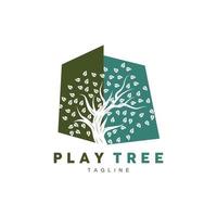 Tree Logo Design, Playground Vector, Education Tree Icon vector