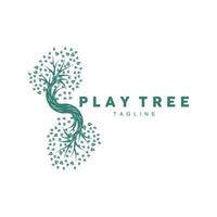 Tree Logo Design, Playground Vector, Education Tree Icon vector