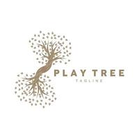 Tree Logo Design, Playground Vector, Education Tree Icon vector