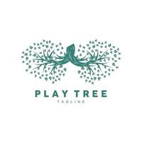 Tree Logo Design, Playground Vector, Education Tree Icon vector