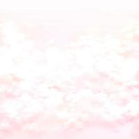 Cute pastel peach sky with clouds hand drawn background photo