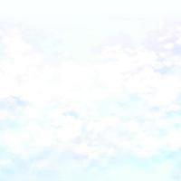Cute pastel blue sky with clouds hand drawn background photo