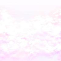 Cute pastel pink sky with clouds hand drawn background photo