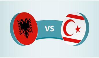 Albania versus Northern Cyprus, team sports competition concept. vector