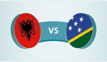 Albania versus Solomon Islands, team sports competition concept. vector