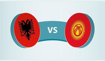 Albania versus Kyrgyzstan, team sports competition concept. vector