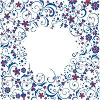 Background template with Mandela pattern design vector