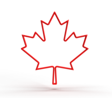 bordo vermelho Rosa laranja cor esvaziar símbolo decoração Canadá bandeira país internacional trabalho dia liberdade feliz canadense folha plantar natural evento indústria o negócio emprego independência.3d render png