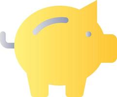 cerdito banco plano degradado color ui icono. dinero ahorros. centavo banco. inversión y negocio. finanzas. sencillo lleno pictograma. interfaz gráfica de usuario, ux diseño para móvil solicitud. vector aislado rgb ilustración