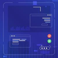 Futuristic technology background. Global world network and web window illustration. photo