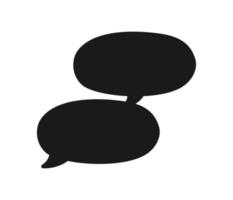 Comics Style Speech Bubbles Silhouette. Multiple Conversation Dialogue Template. Simple Flat Vector Illustration.