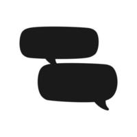 Comics Style Speech Bubbles Silhouette. Multiple Conversation Dialogue Template. Simple Flat Vector Illustration.