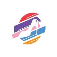 Women shoe logo design vector illustration