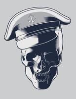 Captain of The Ship Skull vector