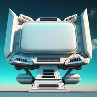 futuristic science fiction billboard ,future cyber monitor , photo