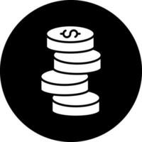 Stack Of Coins Vector Icon Design