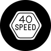 Speed Limit Vector Icon Design