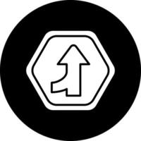 Merging Road Vector Icon Design