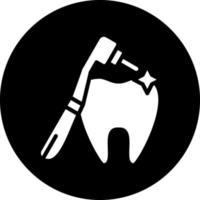 Dental Cleaning Vector Icon Design