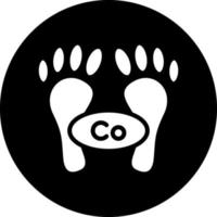 Carbon Footprint Vector Icon Design