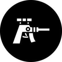 Sniper Rifle Vector Icon Design