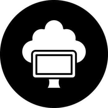 diseño de icono de vector de computación en la nube