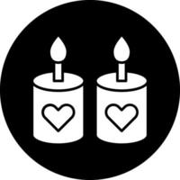 Wedding Candle Vector Icon Design