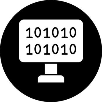 Binary Code Vector Icon Design