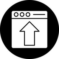 Webpage Upload Vector Icon Design