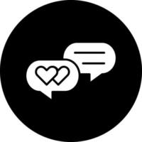 Wedding Chat Vector Icon Design