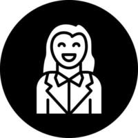 sonriente mujer vector icono diseño