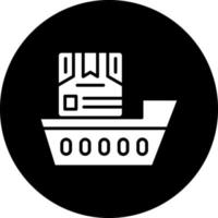 Shipping Boat Vector Icon Design
