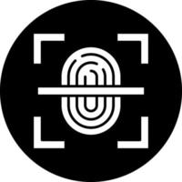 Fingerprint Scan Vector Icon Design