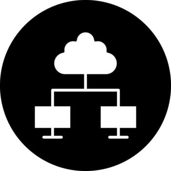 diseño de icono de vector de computación en la nube